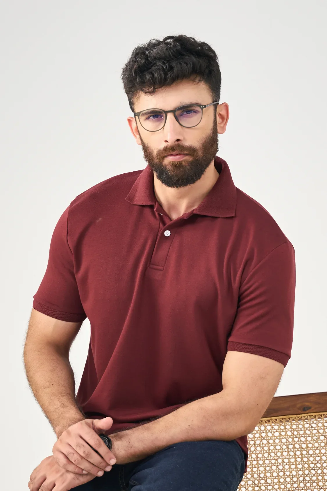 Anywear Polo - Deep Maroon - Image 4