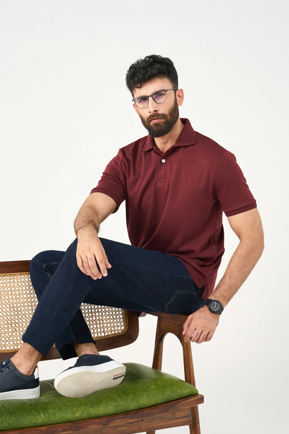 Anywear Polo - Deep Maroon - Image 5