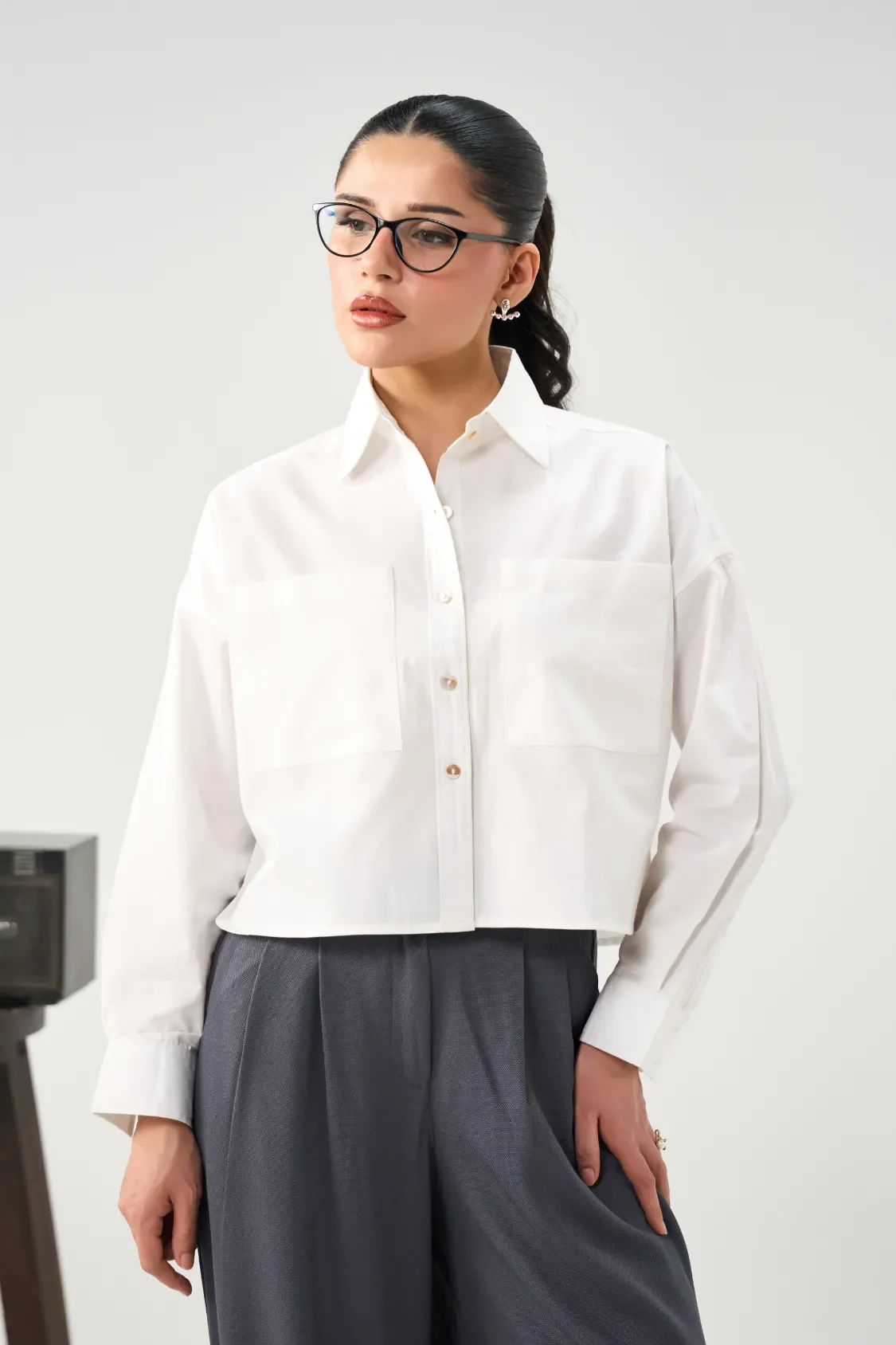 Boxy Shirt - Cloud White - Image 4