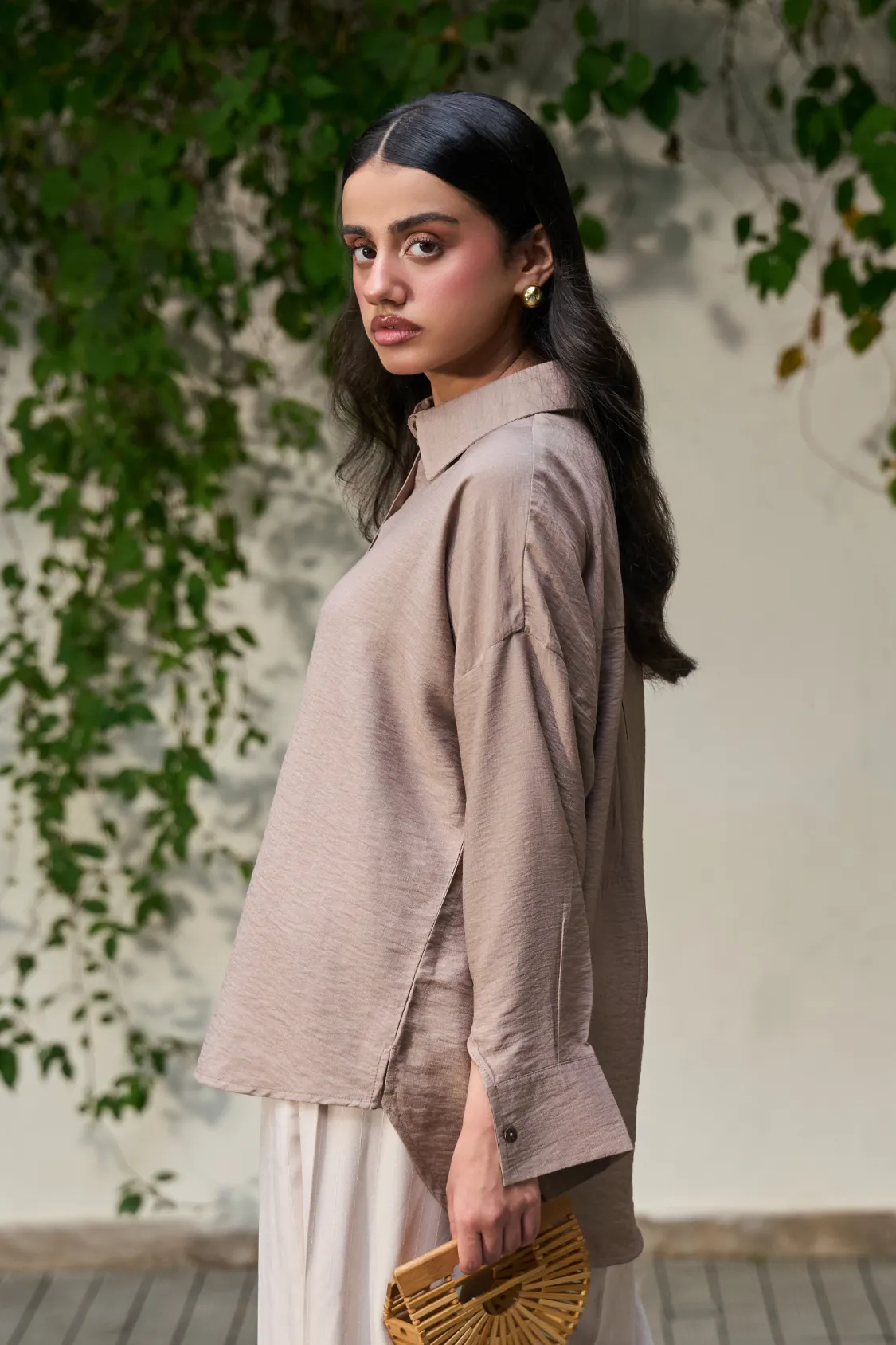 Button-Down Shirt - Brown - Image 3