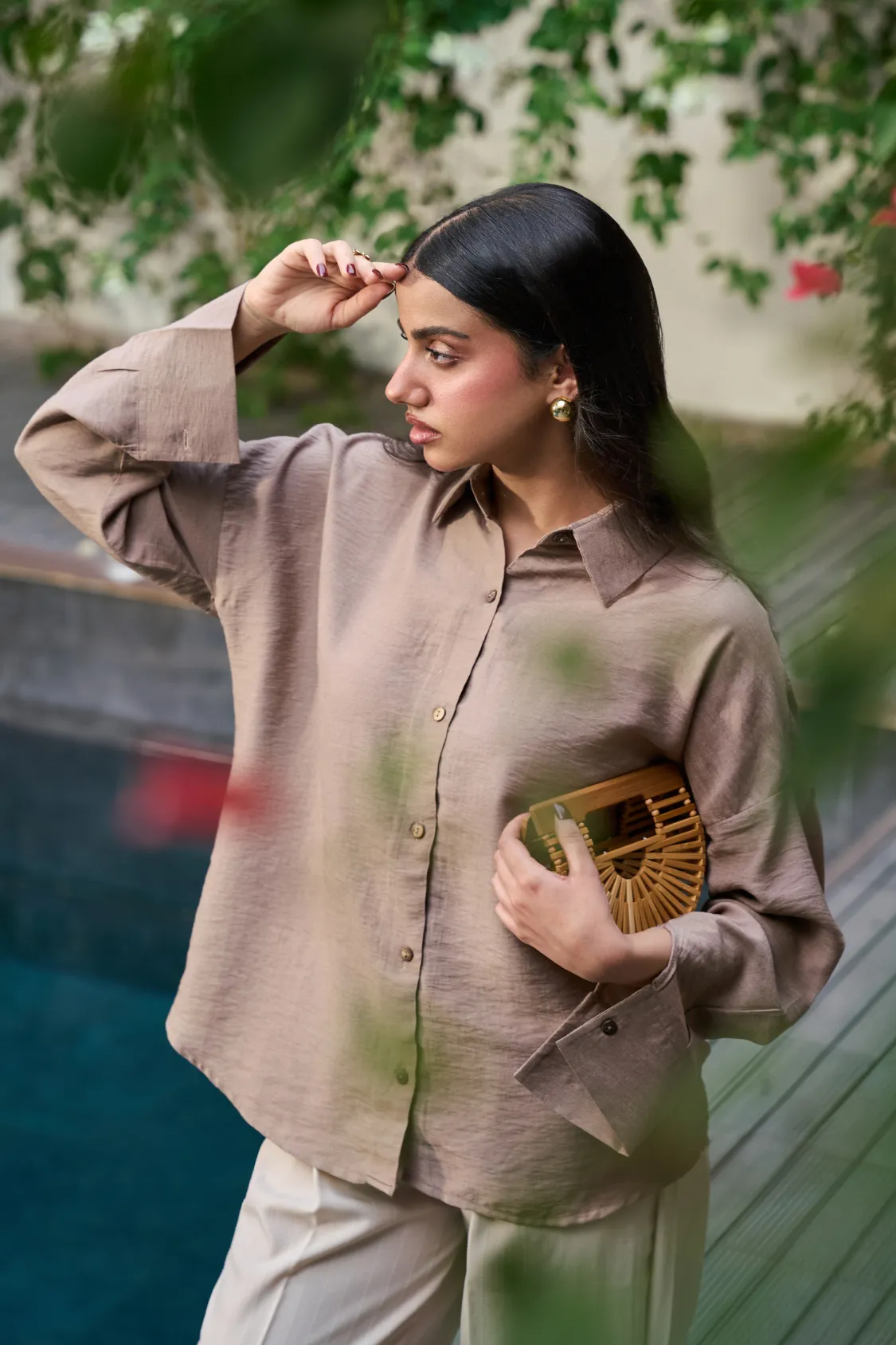Button-Down Shirt - Brown - Image 4