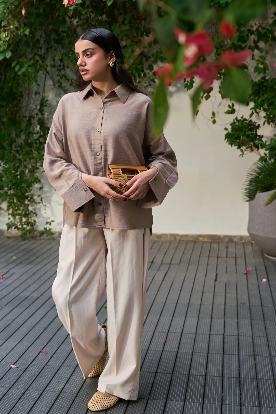 Button-Down Shirt - Brown - Image 7