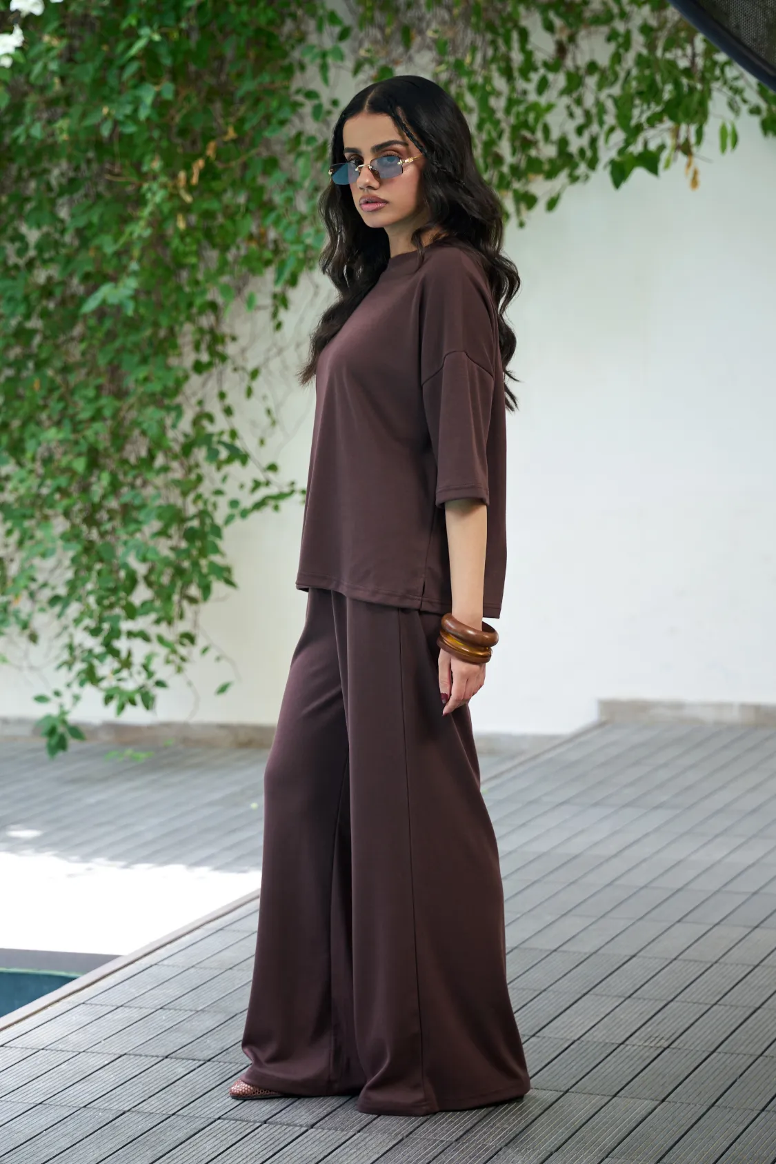 Everywear Co-Ord Set - Brown - Image 4