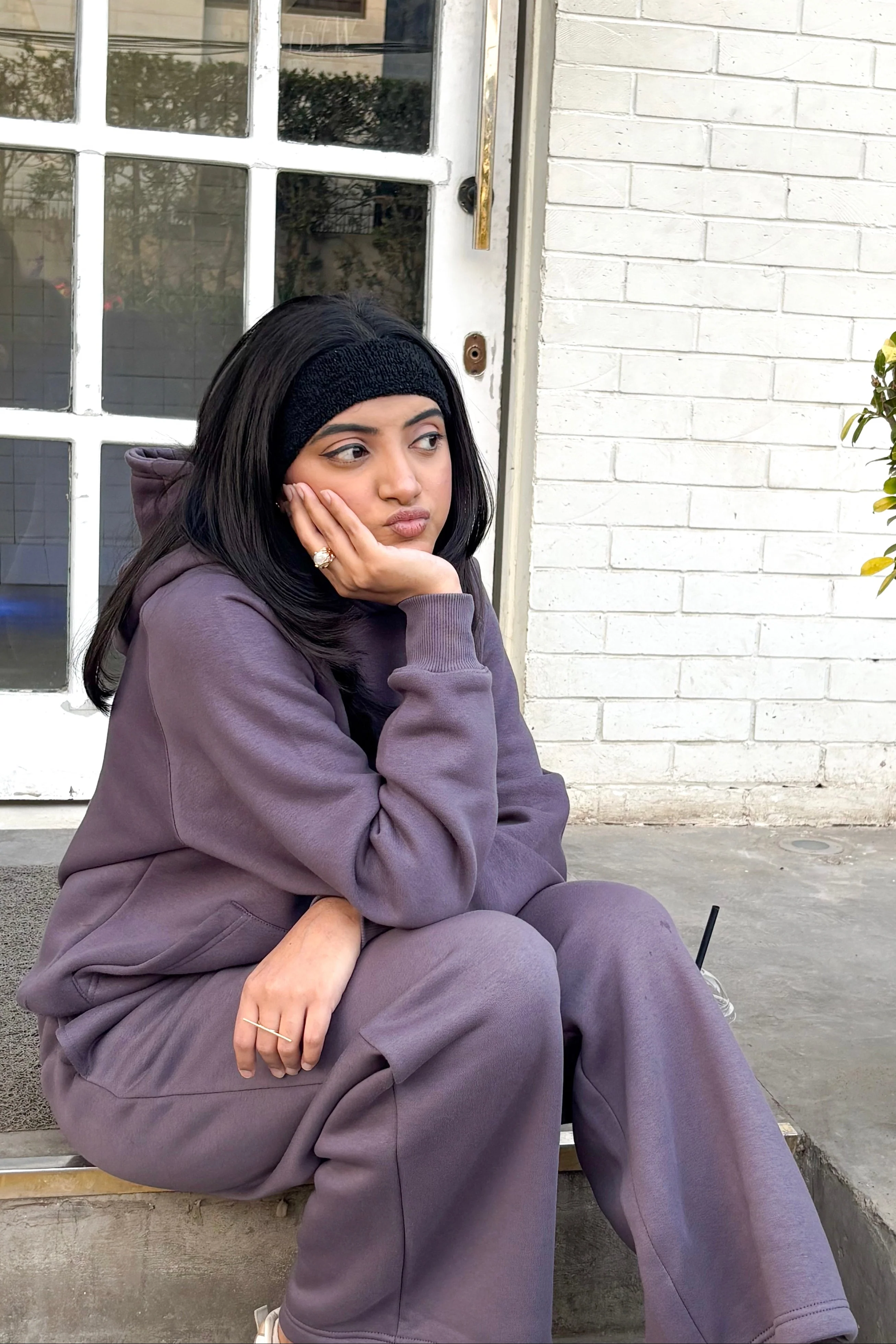 Women Heavy Fleece Pull-over Hoodie - Ash Plum - Image 7