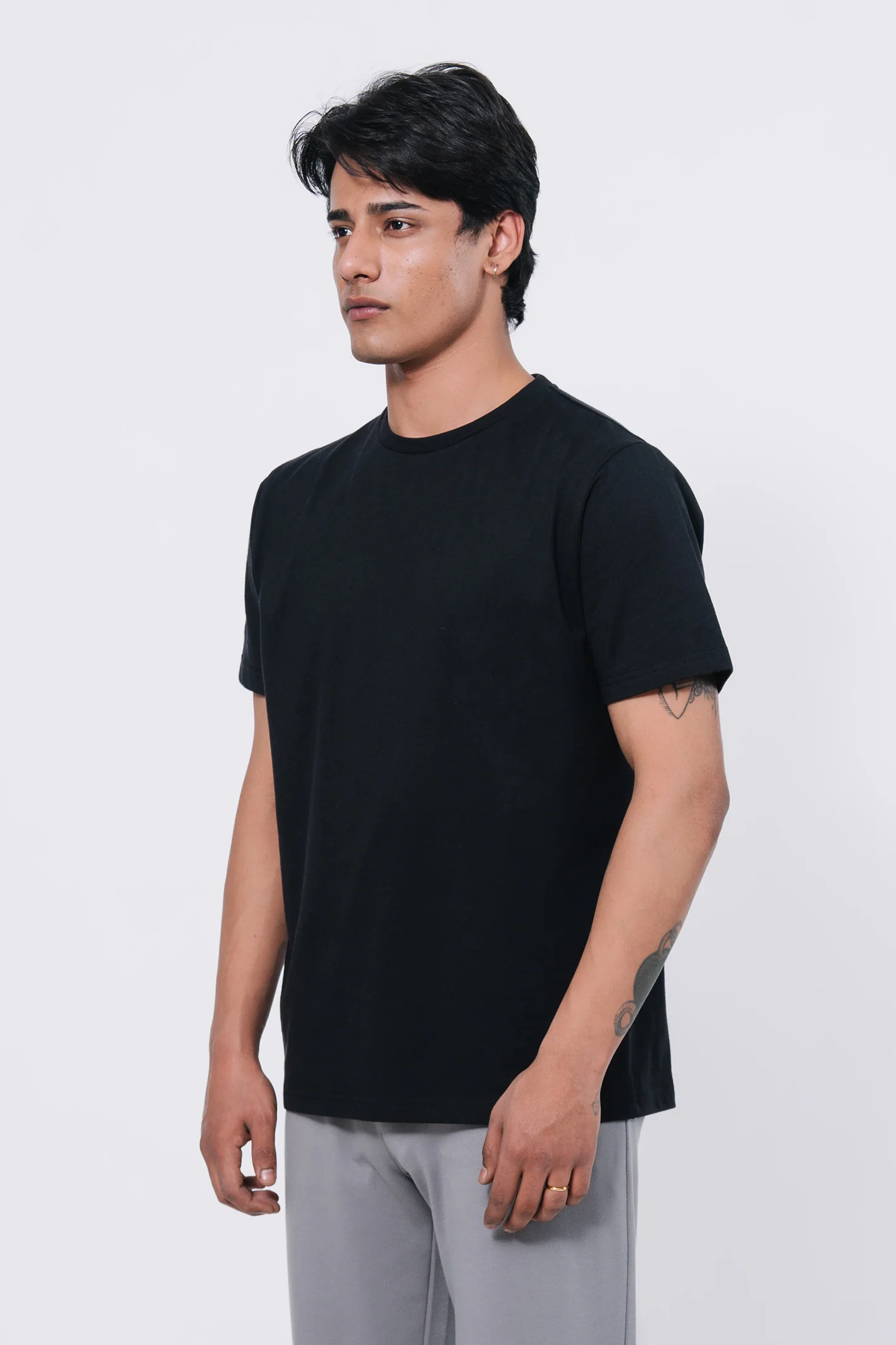 Premium Cotton T-Shirt – Black - Image 3