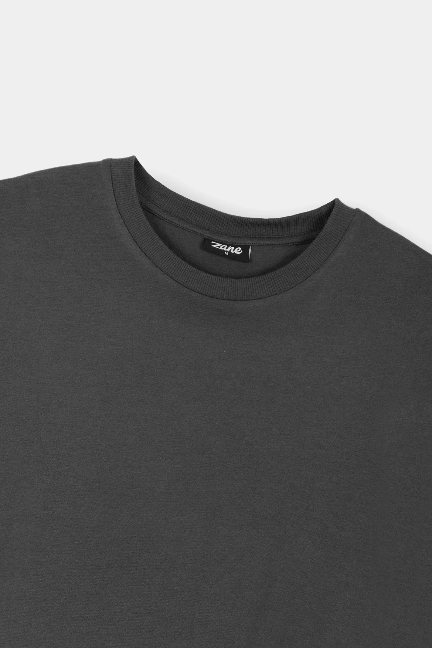 Premium Cotton T-Shirt – Charcoal - Image 3