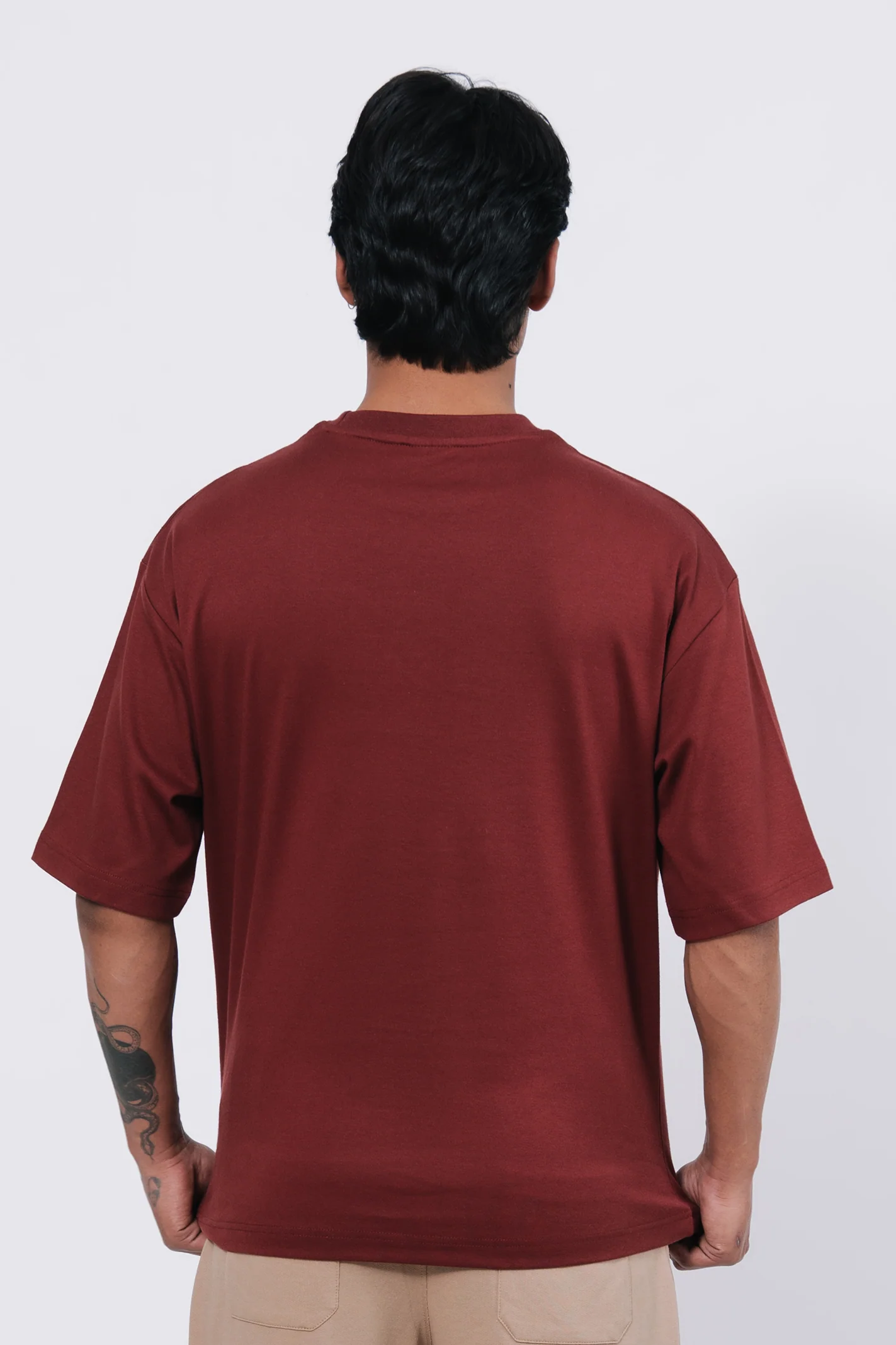 Premium Interlock Oversized T-Shirt – Red - Image 4