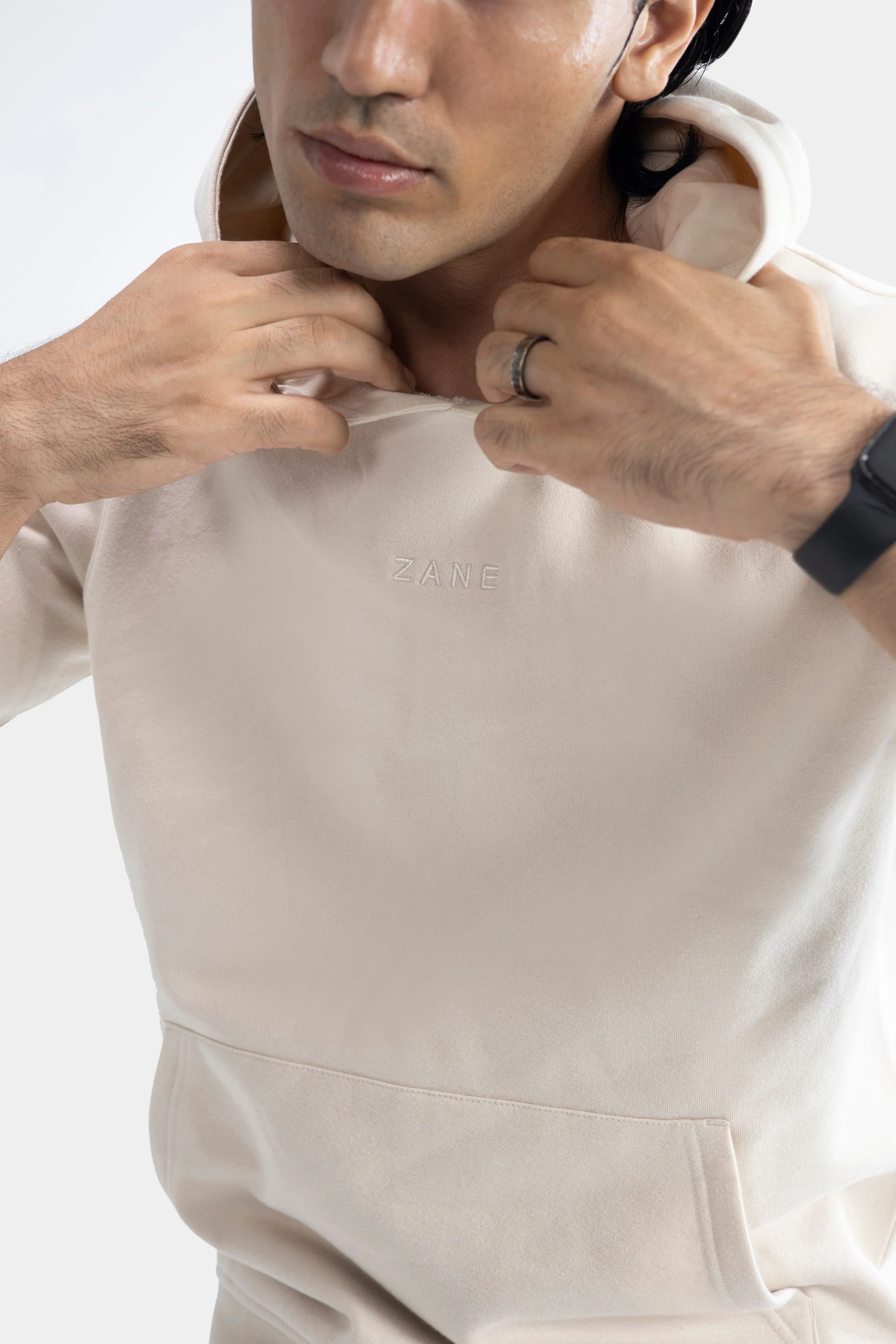 Pullover Hoodie – Beige - Image 4