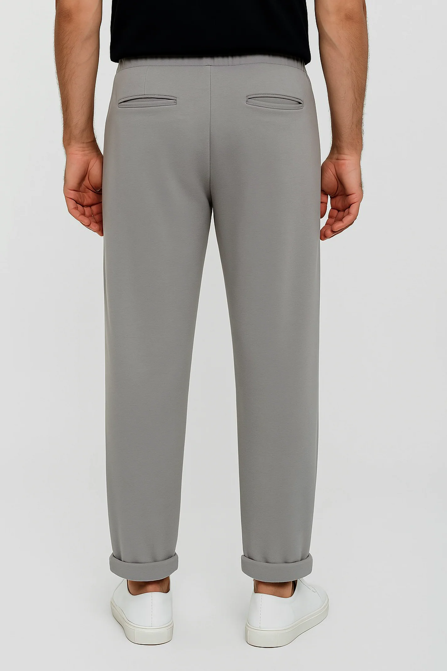 Straight Fit Jogger Trousers – Charcoal - Image 4