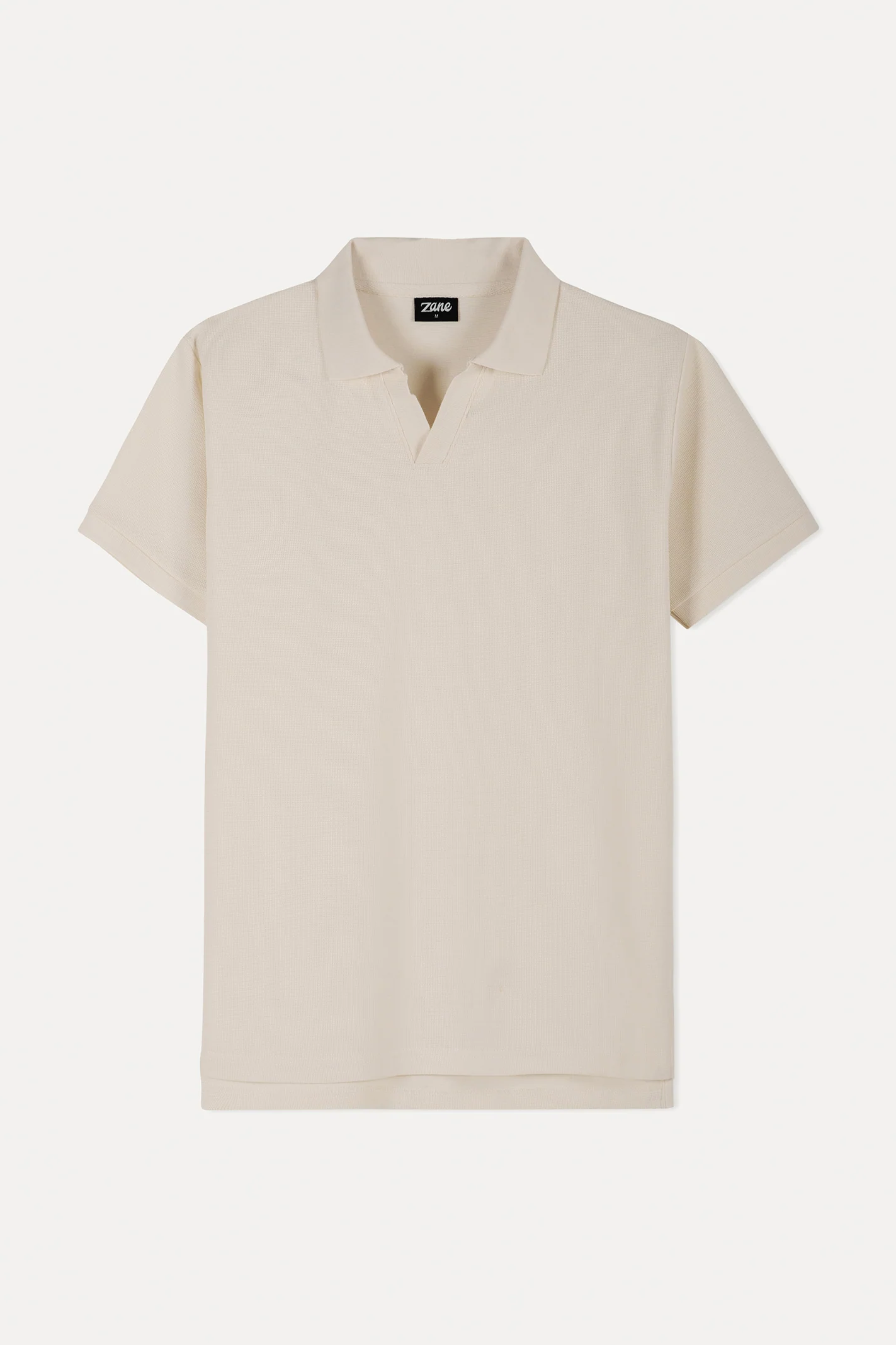 Textured Polo Shirt – Off White - Image 3