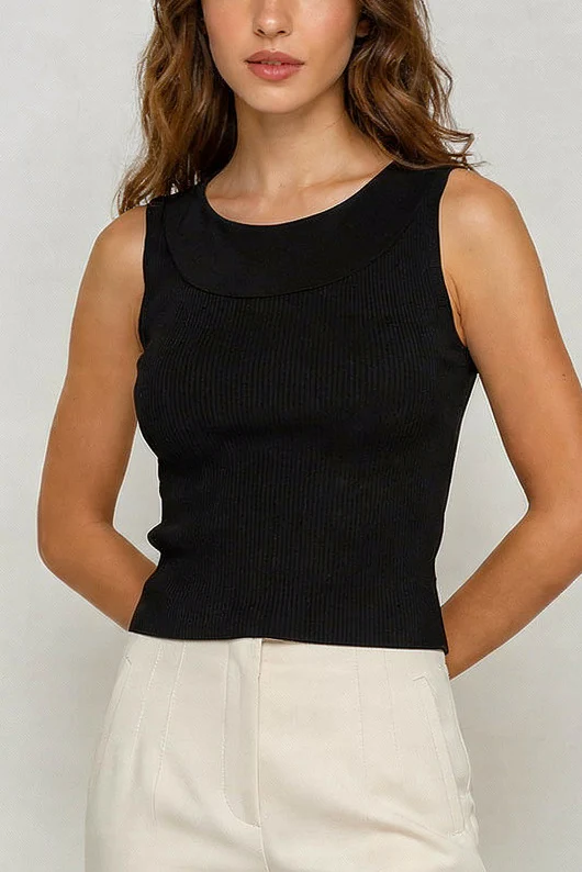 Slim Fit Tank Top - Black - Image 2