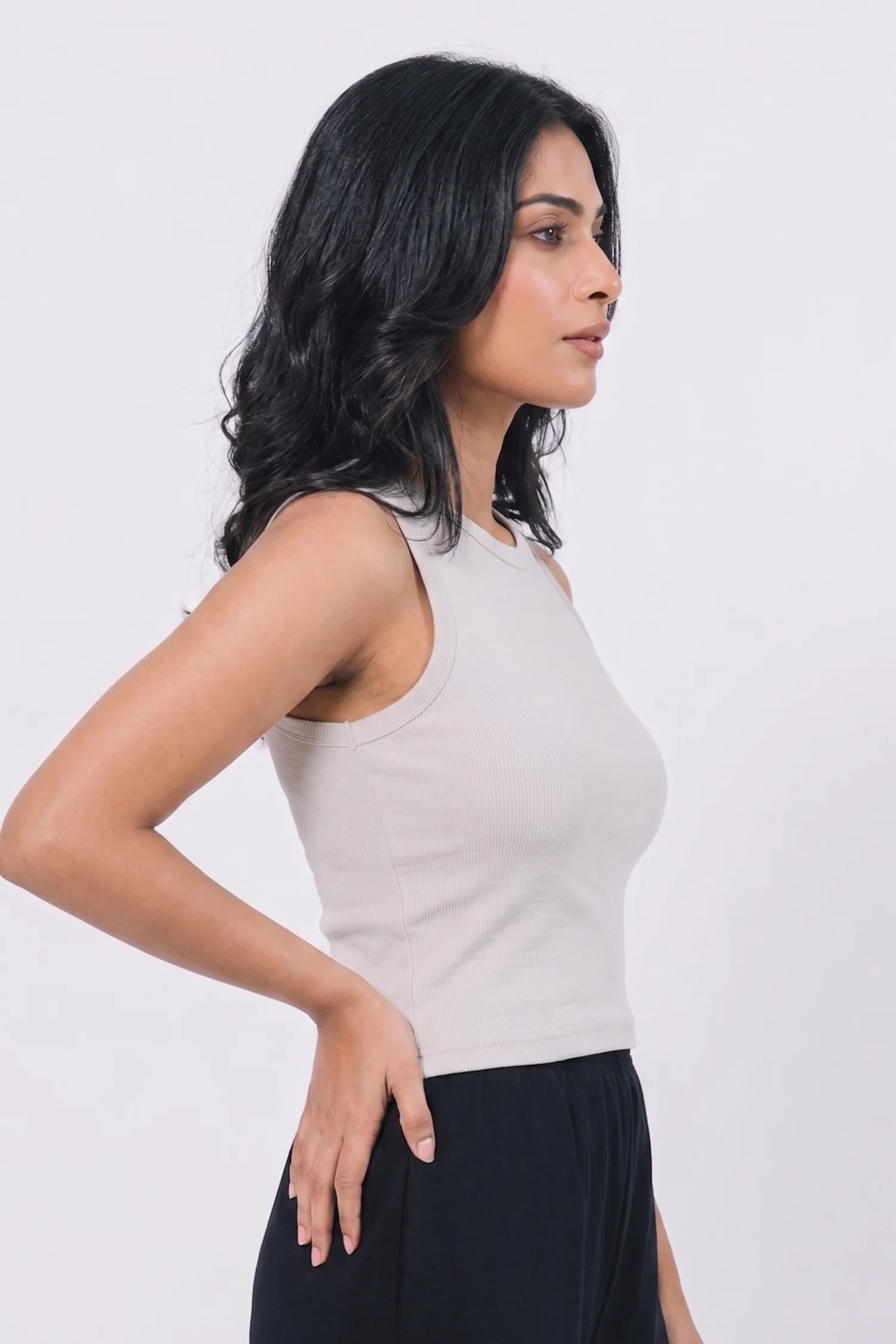 Slim Fit Tank Top - Ice - Image 2