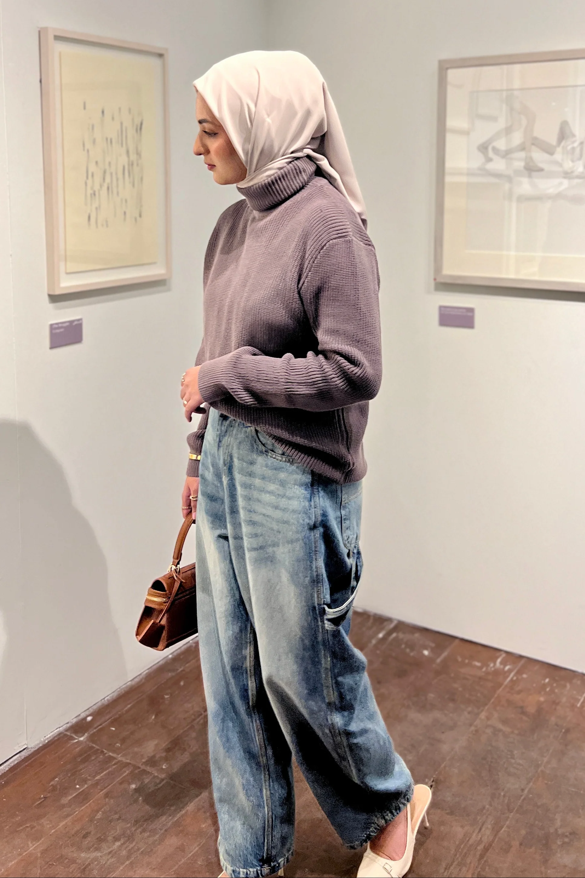Warm Twilight Turtleneck Sweater - Dusty Taupe - Image 3