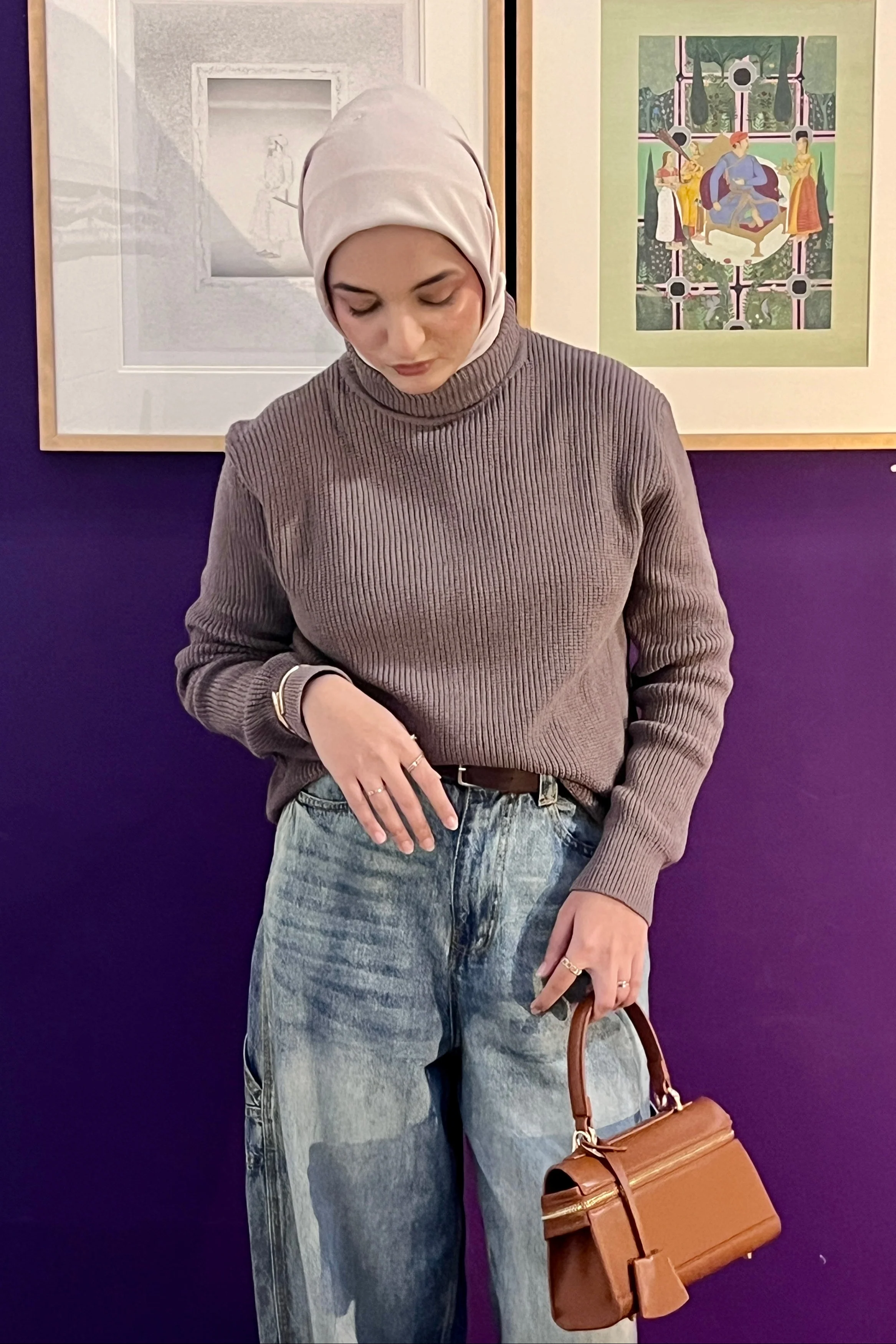 Warm Twilight Turtleneck Sweater - Dusty Taupe - Image 4
