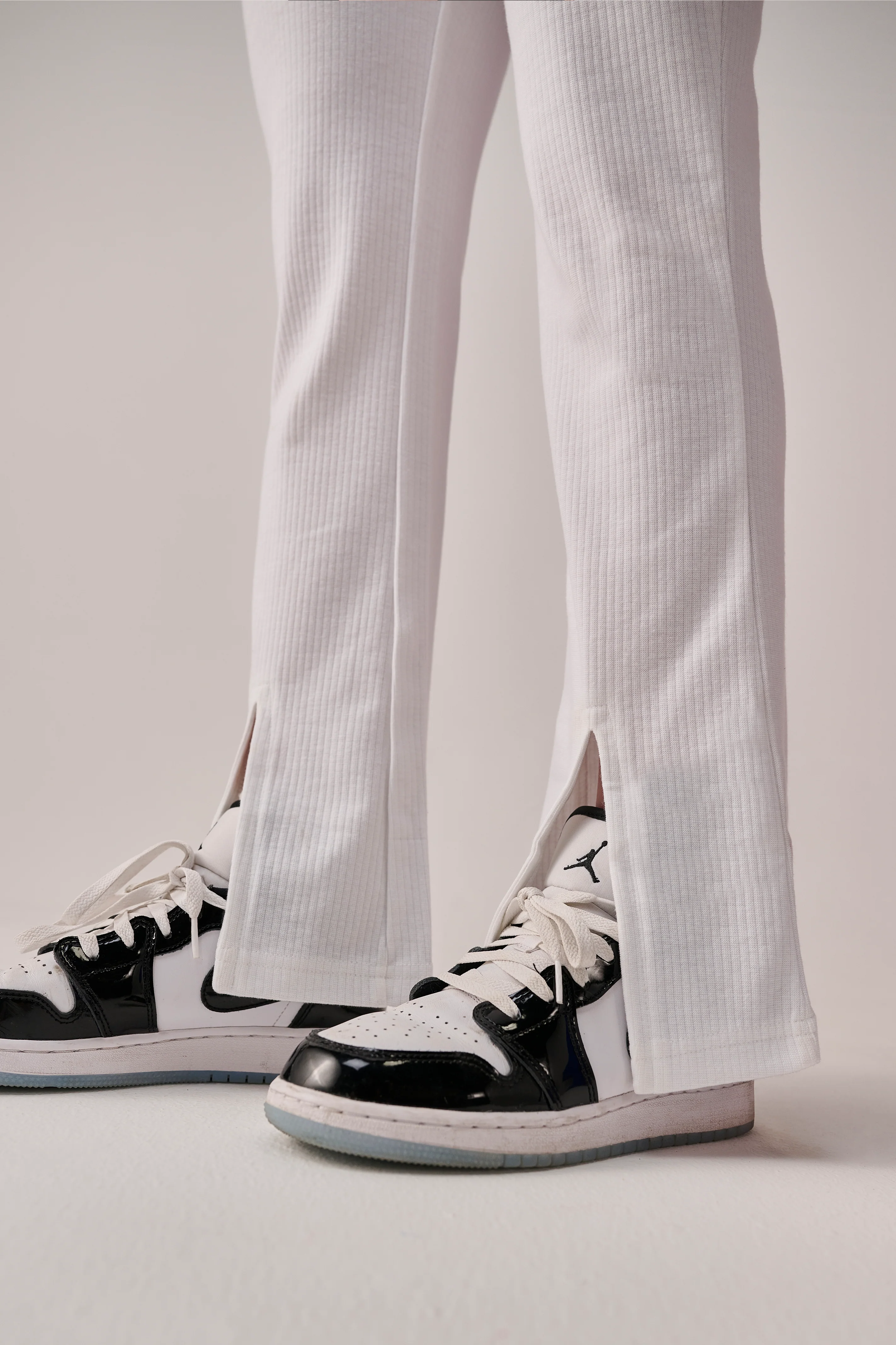 Slit Flared Pants - White - Image 4