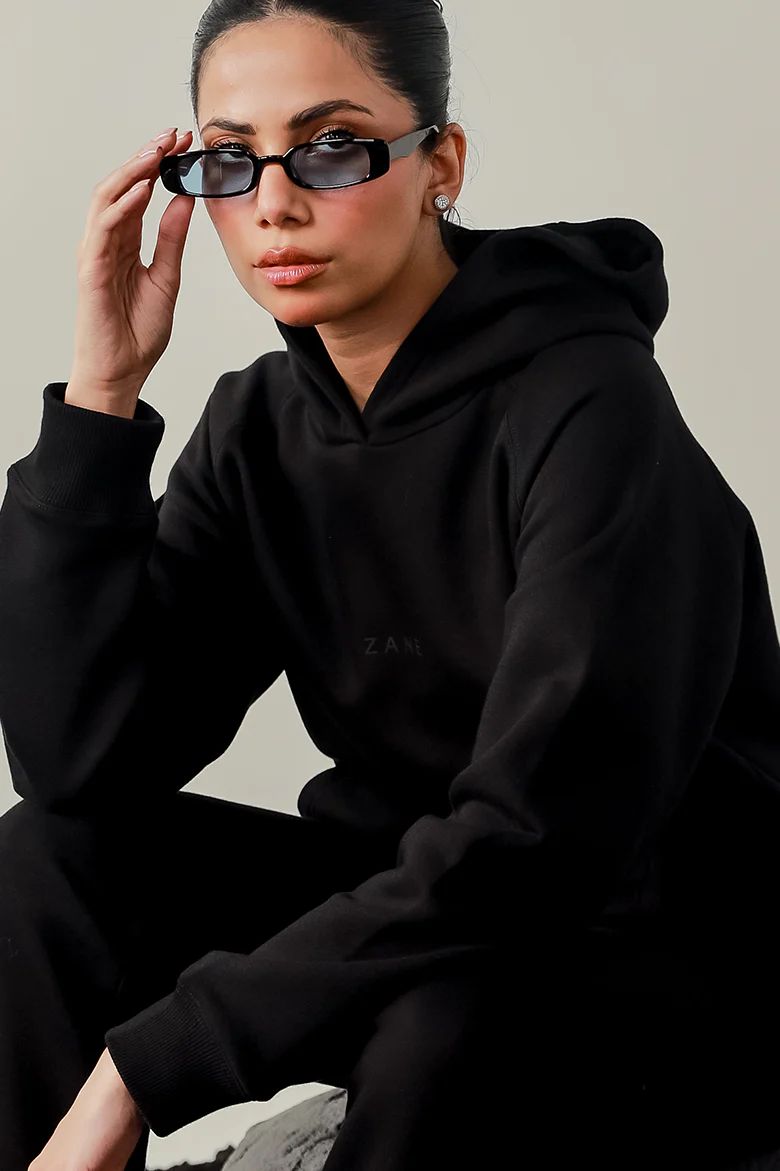Women Hoodie  - Black - Image 5